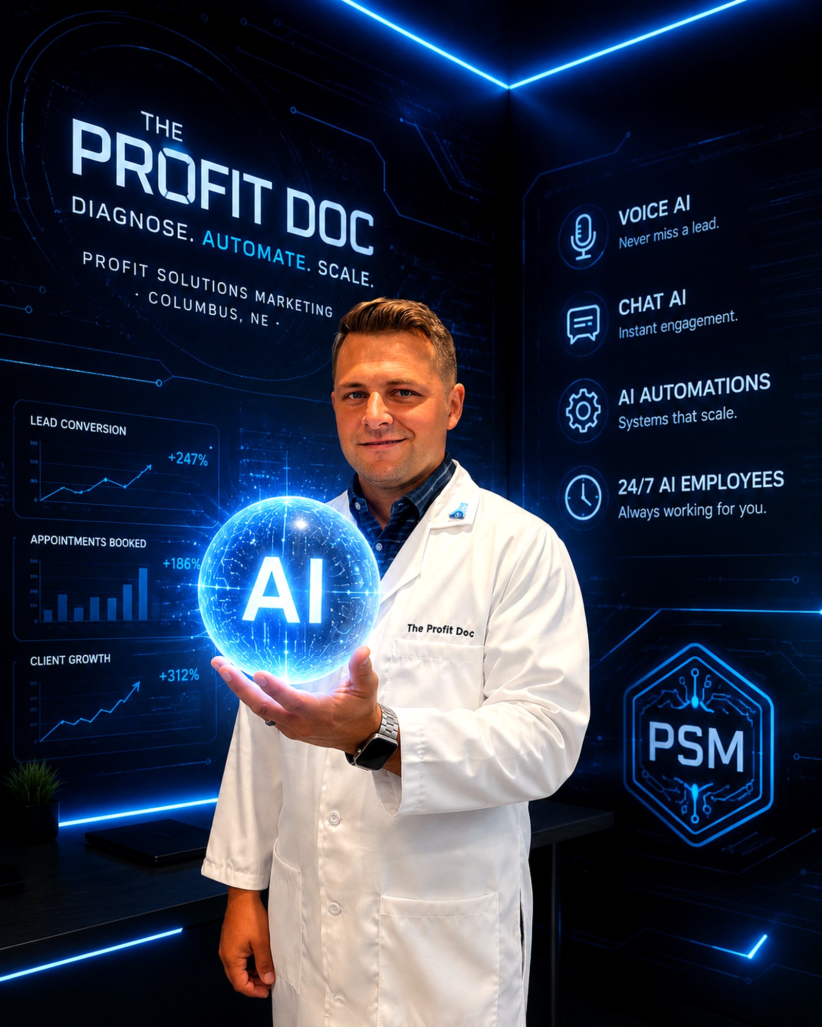 Kyle Haddock as The Profit Doc